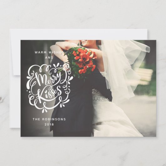 キスメリータイポグラフィクリスマスフルブリードフォト シーズンカード (正面)