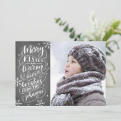 キスメリーホリデーウィーズタイポグラフィスノーフォト シーズンカード (スタンド正面)