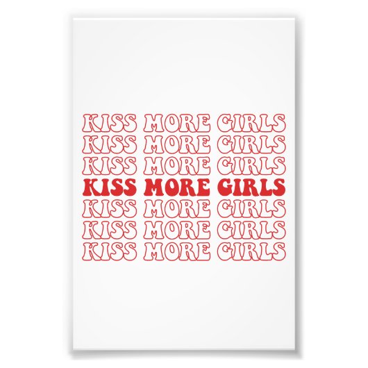 キスモアガールズレズビセクシュアルLGBTQプライド月 フォトプリント            (正面)