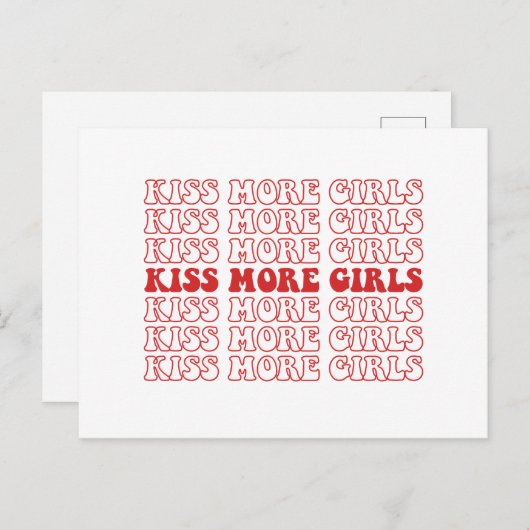 キスモアガールズレズビセクシュアルLGBTQプライド月 ポストカード (正面/裏面)