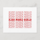 キスモアガールズレズビセクシュアルLGBTQプライド月 ポストカード (正面)