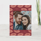 キスモダンバレンタインデーの写真カード – Maroon サンキューカード (正面)