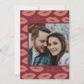 キスモダンフラットバレンタインデイカード – マルーン シーズンカード (正面)