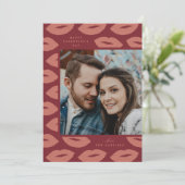 キスモダンフラットバレンタインデイカード – マルーン シーズンカード (スタンド正面)