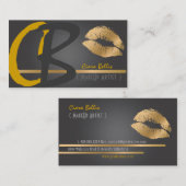 キスモノグラム、金ゴールド音唇 名刺 (正面/裏面)