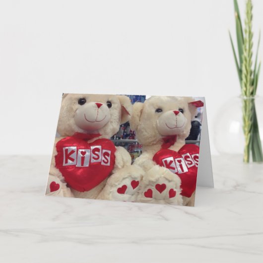 キスラブテディベアベアーズバレンタインデイカード シーズンカード (正面)