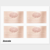 キスリップグリッターメイクアップ金ゴールドコンフェットマイクロブレイディング 長方形シール (シート)