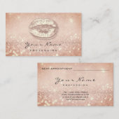 キスリップピンクメイクアップアーティスト美しいグリッタースパーク 予約カード (正面/裏面)