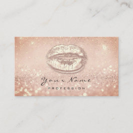 キスリップピンクメイクアップアーティスト美しいグリッタースパーク 予約カード