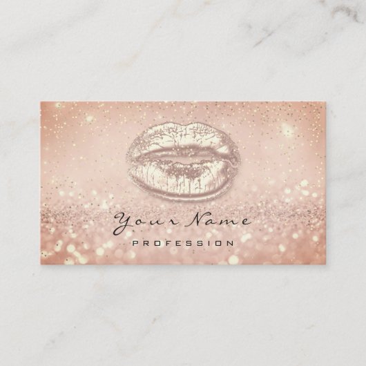 キスリップピンクメイクアップアーティスト美しいグリッタースパーク 予約カード (正面)