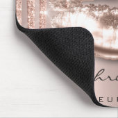 キスリップピンクローズ金ゴールド赤面メイクアップグリッター マウスパッド (コーナー)