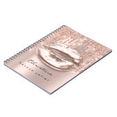 キスリップメイクアップアーティストグリッタードリップスパークリルクス ノートブック (左側)