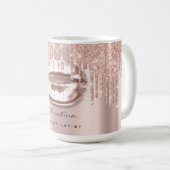 キスリップメイクアップアーティストグリッタードリップスパークリー コーヒーマグカップ (正面右)