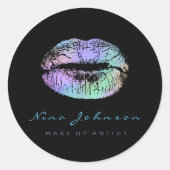 キスリップメイクアップアーティスト美しいミントグラデーションリップスティック ラウンドシール (正面)