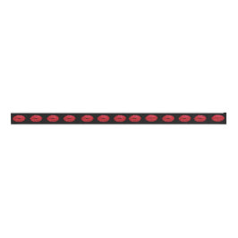 キスリップレッドリップスティックブラックロマンチックグリッター グログランリボン