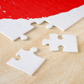 キスリップ赤い口紅ラブパッションバレンタイン ジグソーパズル (側面)