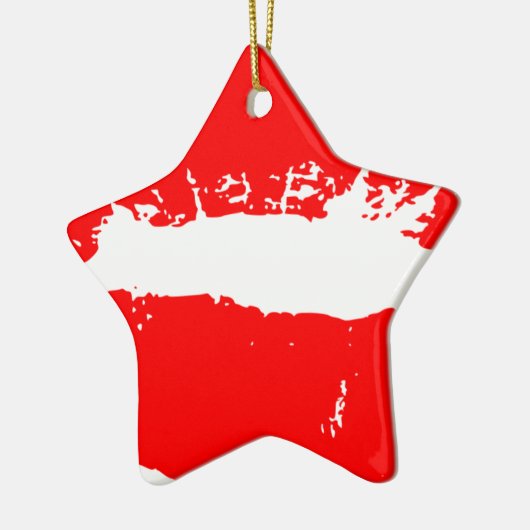 キスリップ赤い口紅ラブパッションバレンタイン セラミックオーナメント (左)