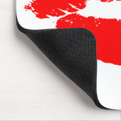 キスリップ赤い口紅ラブパッションバレンタイン マウスパッド (コーナー)