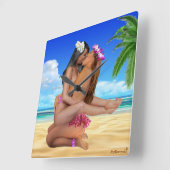 キスレスリング スクエア壁時計 (傾斜)