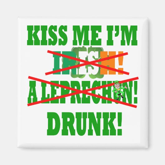 キス俺はアイルランド人だレプレ飲チョーン！ マグネット (正面)