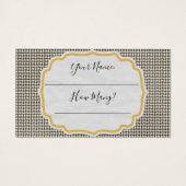 キス入力カードの数 – 白黒 (正面)