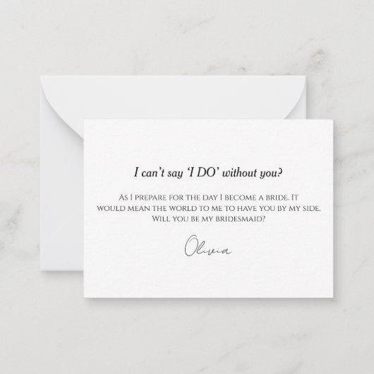 キス別の恋しく思花嫁付き添いの提案 ノートカード (裏面)