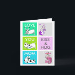 キス及び抱擁犬の幸せな母の日カード カード<br><div class="desc">キス及び抱擁犬の幸せな母の日カード
あなた自身の単語を書くためにあなたのための内部を消して下さい
Poramitによって設計して下さい</div>