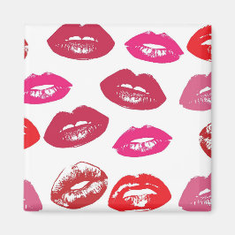 キス可能な唇キスをする(唇、赤、ピンク) マグネット