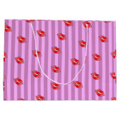 キス唇パターン ラージペーパーバッグ (裏面)