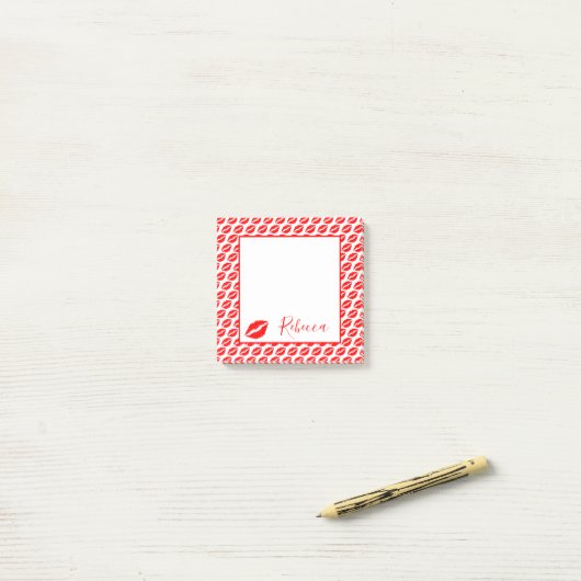 キス唇 ポストイット (デスク上)