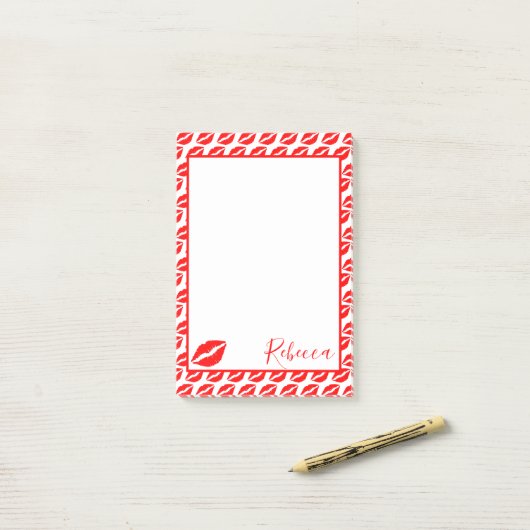 キス唇 ポストイット (デスク上)