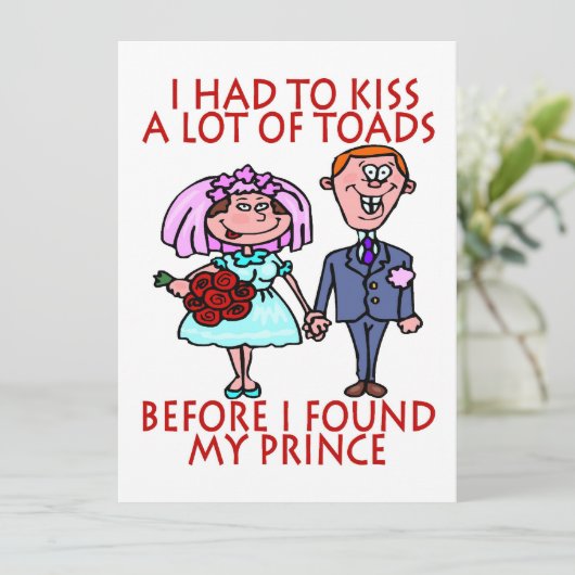 キス多くのヒキガエルの結婚式の招待 招待状 (スタンド正面)