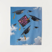 キス大学さようなら卒業キャップバックドロップ タペストリー (正面)