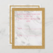 キス大理石金ゴールドブライダルシャワーゲーム (正面/裏面)