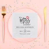 キス恋しく思さよならリングや輪ブライダルシャワーバチェロレッテ スタンダードカクテルナプキン