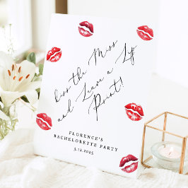 キス恋しく思と唇プリントバチェロレッテ 台座サイン