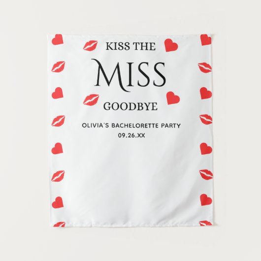 キス恋しく思ザGoodbyeバチェロレッテ背景 タペストリー (正面)