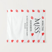 キス恋しく思ザGoodbyeバチェロレッテ背景 タペストリー (正面(横))