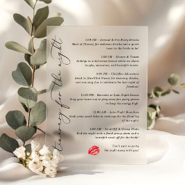 キス恋しく思夜の別れの旅程 アクリル招待状