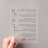 キス恋しく思夜の別れの旅程 アクリル招待状 (インサイチュ (ポータブル))