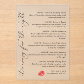 キス恋しく思夜の別れの旅程 アクリル招待状 (正面)