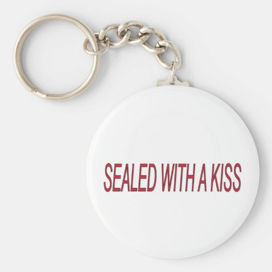 キス愛引用文バレンタインデーで封印されている キーホルダー (正面)