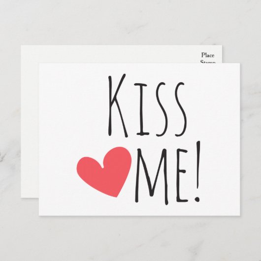 キス愛赤いハート考えの皆さん、こんにちは ポストカード (正面/裏面)