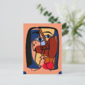 キス抽象芸術 ポストカード (スタンド正面)