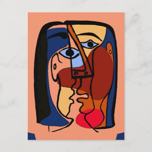 キス抽象芸術 ポストカード (正面)