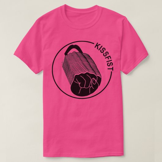キス拳ブラック Tシャツ (デザイン正面)