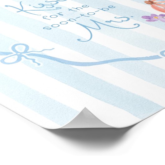 キス数お洒落ブライダルシャワー ポスター (角)