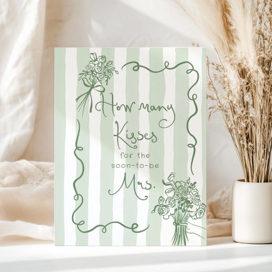 キス数お洒落ブライダルシャワー ポスター