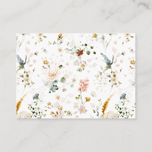 キス数フローラエレガントブライダルシャワーゲーム エンクロージャーカード (裏面)