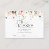 キス数フローラエレガントブライダルシャワーゲーム エンクロージャーカード (正面)